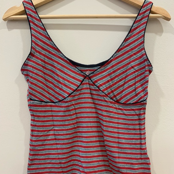 Grey and red striped Free People tank - Picture 2 of 7